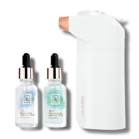 LUMINESS Blemish Prone Airbrush Skincare, Clarify & Revive - Includes Breeze Airbrush Device, Hyaluronic 2%, & Niacinamide 10% Facial Serums - Restore Skins Moisture and Targets Blemishes & Pores