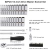 Focus tool 62pcs 1/4 Inch Drive Master Socket Set with