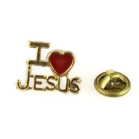 Pins & Brooches 6030097 I Love Jesus Christian Lapel Pin Tie Tack Religious Church Jesus Heart