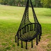 Equip Avocado Macrame Hammock Chair - Black