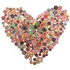 Pack of 100 Retro Buttons, 20 mm Colourful Resin Craft