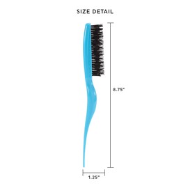 Cricket Amped Up Teasing Hair Brush - Adds Major Volume and Shine, Heat Resistant, Ideal for Slick Back, Updos, and Detangling All Hair Types, with Ergonomic Handle and Sectioning Tip, Aqua
