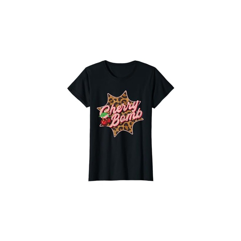 Leo Look Vintage Retro Cherry Bomb Tattoo Rockabilly Women's T-Shirt,
