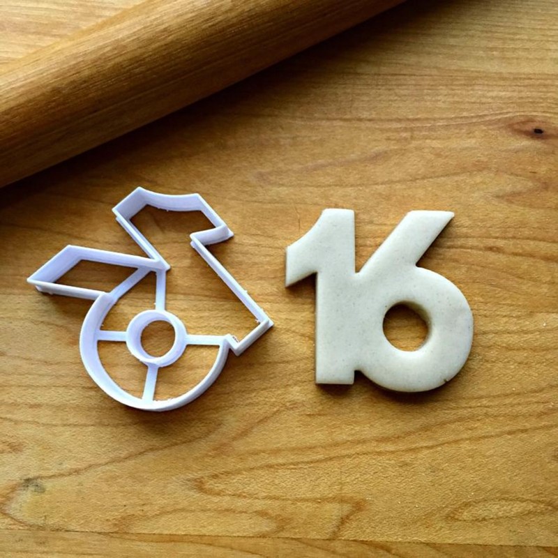Sweet Prints Inc Number 16 Cookie Cutter - Dishwasher Safe