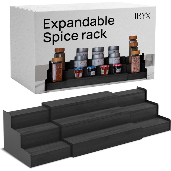 Ibyx Premium 3-Tier Spice Rack Organizer for Cabinet - Expandable