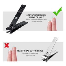 4Pc Heavy Duty Nail Clipper, Stainless Steel Toe Finger Nail Clippers Cutter for Men Women Giftset, Travel Pack