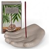 MIJOMA Incense Stick Holder Hand - Ceramic, Spiritual Accessory, White/Grey/Black,