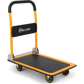 Simpli-Magic Push Cart Dolly, Moving Platform Hand Truck, Foldable for Easy Storage and 360 Degree Swivel Wheels with 440lb Weight Capacity