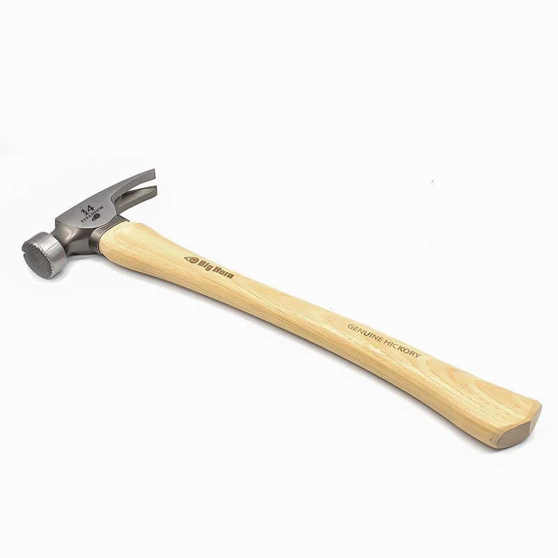 Big Horn 15151 14 Oz Tiger Titanium Hammer With Curved