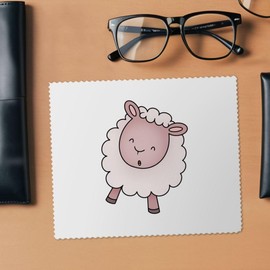 2 x 'Dancing Lamb' Microfibre Lens/Glasses Cleaning Cloths (LC00032541)