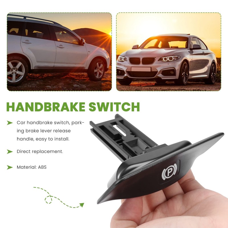 Boerunid Car Handbrake Switch Parking Brake Lever Release Handle for