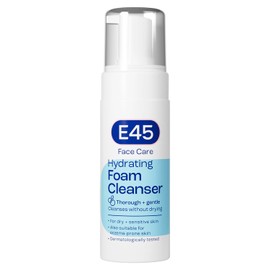E45 Foaming Face Wash - Daily Cleanser for Dry & Sensitive Skin - Gentle Makeup Remover - Softens Skin & Controls Oil - Skincare for Women & Men, 150ml