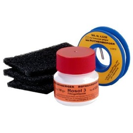 Rothenberger Soft Solder Set for Drinking Water Contents: Fitting Solder 100 g, Solder Paste 100 g, Cleaning Pads Pack of 3