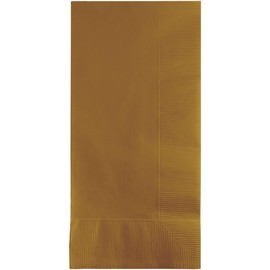 Club Pack of 600 Glittering Gold 2-Ply Disposable Party Paper Guest Napkins 8"