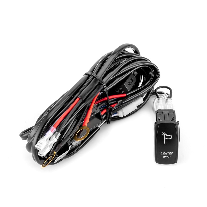 WeiSen 160W Lighted Whip Wiring Harness Kit with 16AWG 1