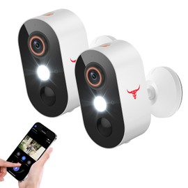 NexoSora 1080P Security Camera Wireless Outdoor with 2-Way Talk, Low Light Night Vision, PIR Motion Detection, Cloud Storage, Live View for Home Security (2 Pack)