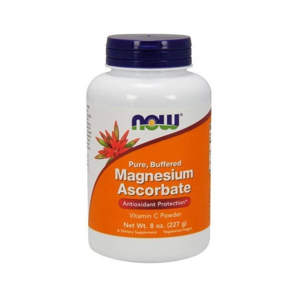 Magnesium Ascorbate Powder, 8 OZ by Now Foods (Pack of 6)