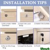 Litensh Cam Lock 22mm, 4PCS Security Cabinet Lock with Key