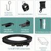 YLNANMI Flexible Bendable Curtain Track Ceiling or Wall Mount 16.4FT(5m)-