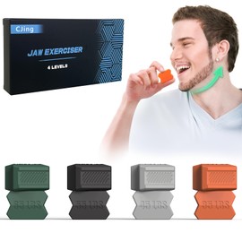CJing Jawline Exerciser for Men & Women – 4 Resistance Levels (8 pcs) Silicone Jaw Exerciser Tablets – Powerful Jaw Trainer for Beginner, Intermediate & Advanced Users (Multicolor)