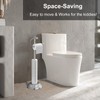 Hoimpro 25" Toilet Paper Holder Free Standing, Floor Bathroom Toilet