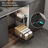 CICUFY Metal Under Sink Organizer,2-Tier Double Sliding Under Sink Storage