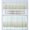 Rooney 3 Piece Embroidery Kitchen Window Curtain Set Microfiber Line