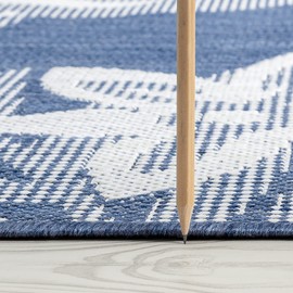 Water & Fade Resistant Indoor Outdoor Rug 2x3 for Patio, Deck, Front Door Porch, Entry | Small Outside Area Rugs for Patios | 2' x 3' Blue