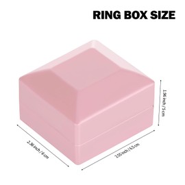 LED Stud Earring Jewelry Gift Box for Proposal, Wedding, Engagement，Birthday Luxury Jewelry Gift Box with LED Light, Jewellry Display Box (Pink)