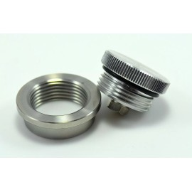BungKing Vented Aluminum Oil tank filler cap and stainless steel weld in bung