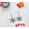 Christmas Snowflake Earrings for Women, Silver Drop Earrings with Cubic