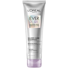 Lâ€™Oréal Paris Champú iluminador y nutritivo EverPure de L'Oréal Paris para cabello gris, fórmula vegana sin sulfatos con péptidos, 8,5 onzas líquidas