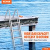 VEVOR Removable Dock Ladder 5 Steps, 350 lbs Load Capacity,