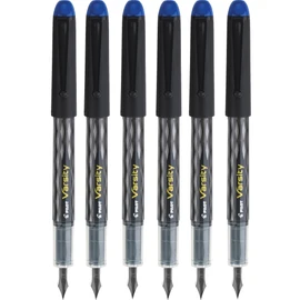 PILOT Varsity Disposable Fountain Pens, Blue Ink, Medium Point, Pack of 6