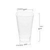 Kaya Clear Square Plastic Cups - 8 oz. (Pack of