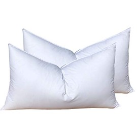 Pillowflex Set of 2 Synthetic Down Alternative Pillow Inserts for Shams (12 Inch by 16 Inch)