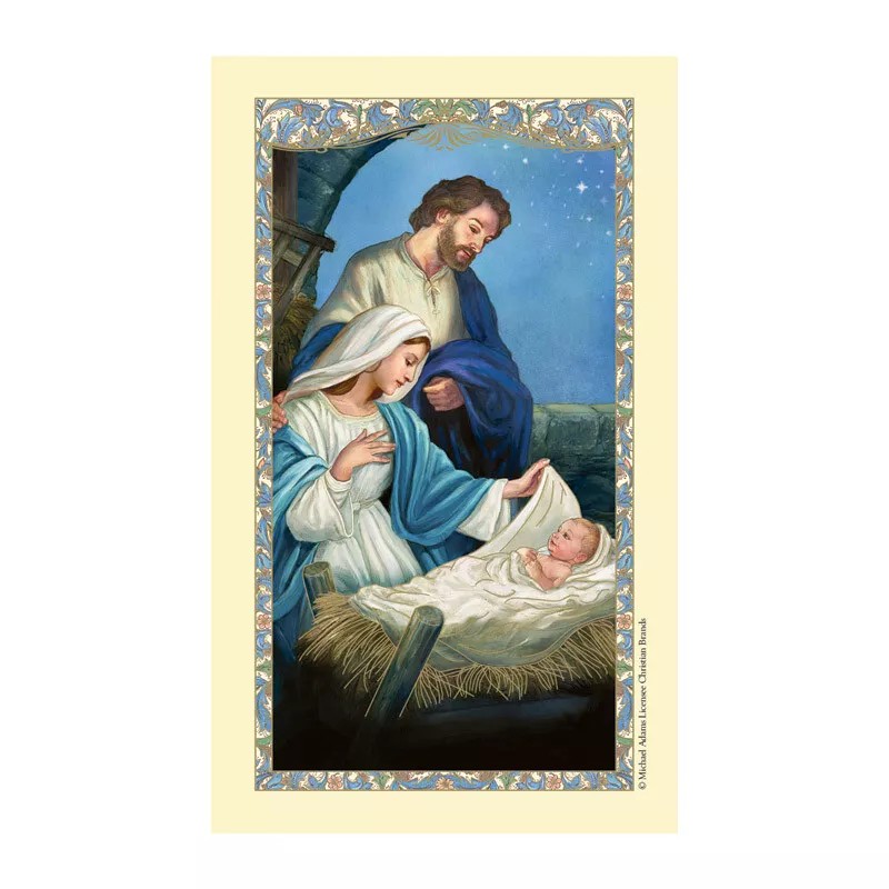 A Christmas Blessing - Laminated Holy Card