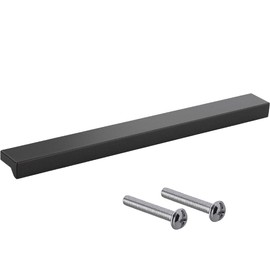 Gedotec Aluminium Furniture Handles | 1 Piece Door Handles for Cupboards - Grey Metallic Including Mounting Material | ANGLE 0077 | LA: 128 mm | Handles for Kitchen Cupboards Cabinet Handles Furniture