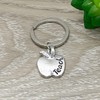 Teacher Keychain, Apple-Shaped Charm, 'To Teach Is To Touch Lives