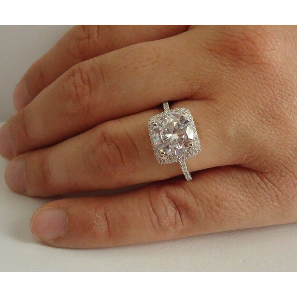 Unbranded 925 STERLING SILVER WEDDING RING W/ 4 cts LAB