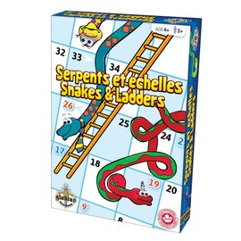 Gladius Snakes & Ladders (Vertical Version) – Classic Climbing and Sliding Board Game for Kids and Adults – 2 to 4 Players Ages 4+