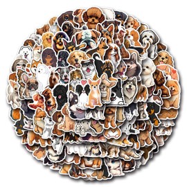 110 Pcs Mixed Dog Stickers for Girls Kid Teens Boys Adults,Dog Animal Stickers for Laptop,Water Bottles,Bicycle,Skateboard,Computer,Graffiti Stickers Pack,Waterproof PVC Vinyl for Wall