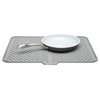 Luxet Silicone Dish Drying Mat with Built-in Drain Lip -