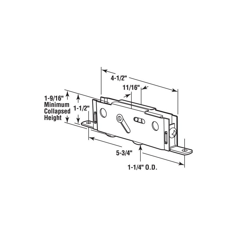 Prime-Line D 1991 1-1/4 In. Steel Ball Bearing Low Carriage