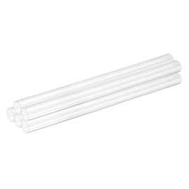 uxcell 5Pcs Clear Rigid Acrylic Pipe, 13mm(0.51") ID x 15mm(0.59") OD 10" Round Polycarbonate Tube Plastic Tubing for Plumbing, Lighting, Aquarium, DIY Projects