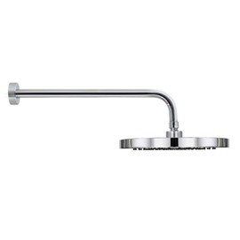 MODONA 10” Rain Shower Head and 16” Long Shower Arm with Flange – Polished Chrome - 5 Year Warrantee