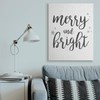Stupell Industries Festive Merry and Bright Winter Phrase Snowflakes, Design