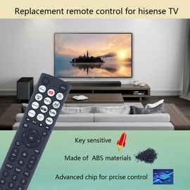ERF2B36H Remote Control Replacement for HISENSE Smart TV EN2D36H 32A45GV 32A35HUV 40A45GV 40A35HUV 43A6GV 43A45GV 43A35HUV 50A6GV 55A6GV 65A6GV EN2B36H ERF2D36H ERF2M36H ERF2I36H ERF2J36H ERF2R36H