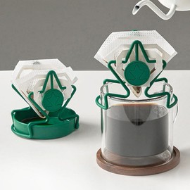 Bean Plus Drip Bag Holder + Stand Set Cradle Camping Drip Chair Drip Bag Coffee Holder, Bean Plus Drip Bag Holder Single Item (Stainless Steel PVC Silver) / 빈플러스 드립백 거치대+받침대 세트 크래들 캠핑 드립체어 드립백커피 홀더, 빈플러스 드립백 거치대 단품 (스텐PVC 실버)