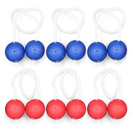 Lixada Ladder Golf Ball for Toss Game 6 Set Hard Golf Training Balls Outdoor Game Ball Set